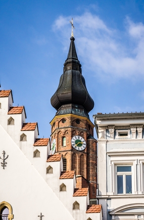 施特劳宾教会教堂塔摄影图片